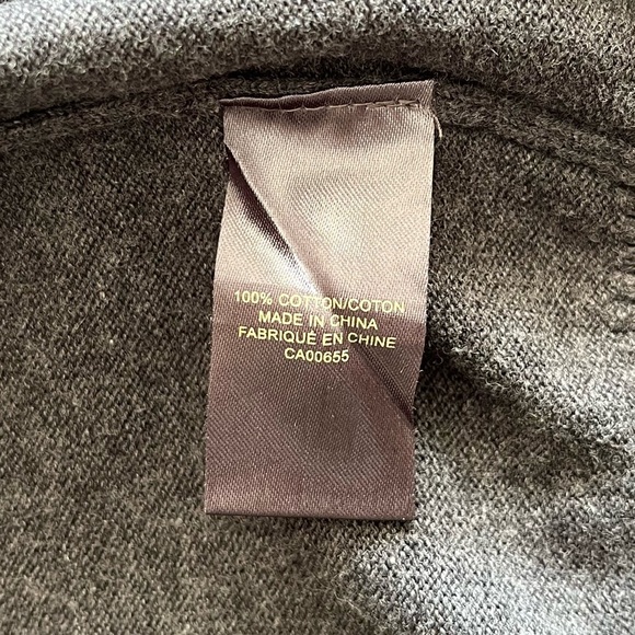 RW&CO. Men's Full Zip-Up Sweater Ribbed Cardigan Dark Grey, Classic Style, XL - Picture 7 of 10